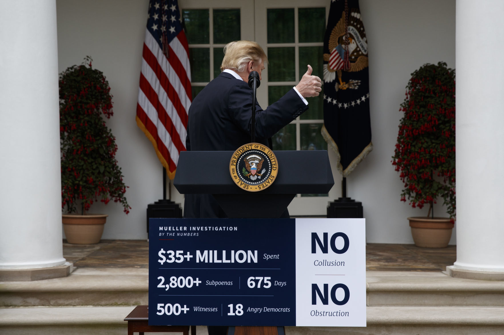 APTOPIX Trump walks off
